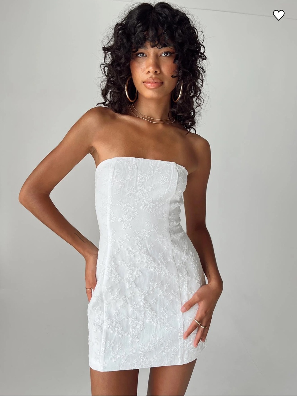 Princess Polly Strapless White Lace Mini Dress